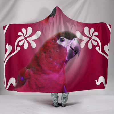 Mini Macaw Parrot Print Hooded Blanket-Free Shipping - Deruj.com