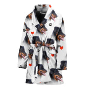 Beauceron Dog Patterns Print Women's Bath Robe-Free Shipping - Deruj.com
