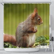 Cute Red Squirrel Print Shower Curtains-Free Shipping - Deruj.com