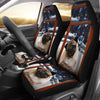 Pug Dog With Window Print Car Seat Covers- Free Shipping - Deruj.com