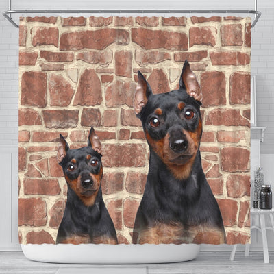 Miniature Pinscher Print Shower Curtains-Free Shipping - Deruj.com