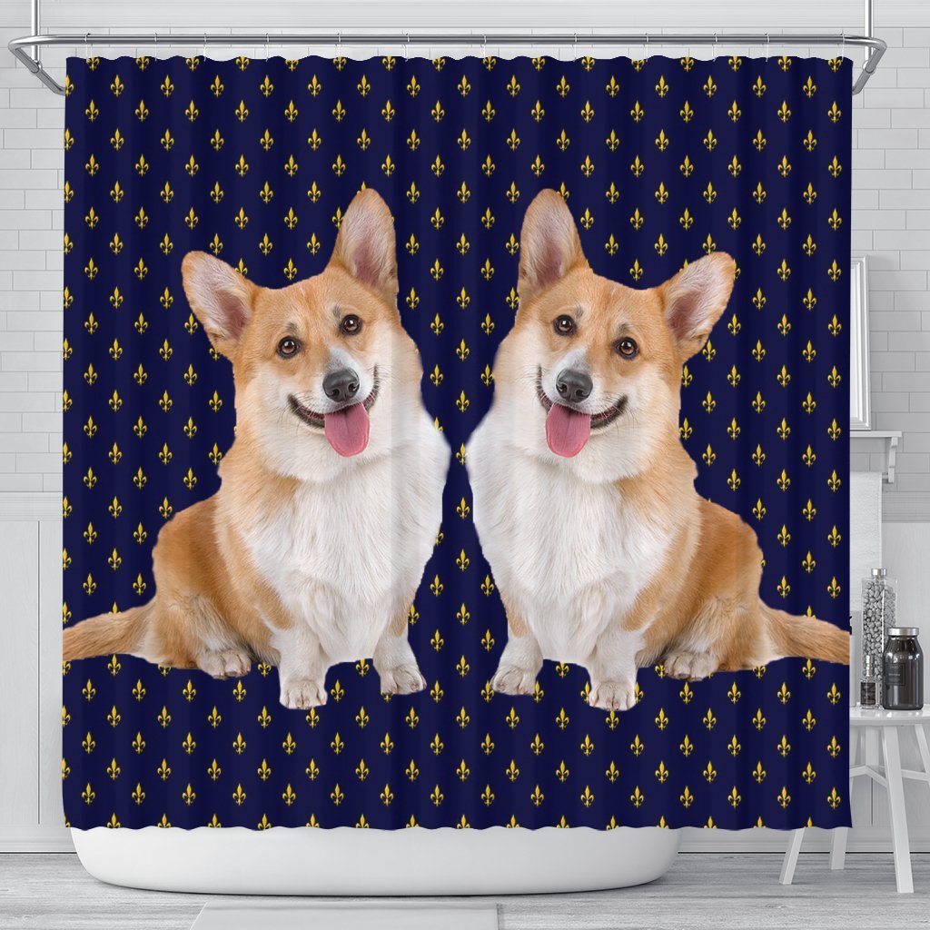 Cardigan Welsh Corgi Dog Print Shower Curtains-Free Shipping - Deruj.com