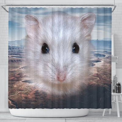 Cute Campbell's Dwarf Hamster Print Shower Curtains-Free Shipping - Deruj.com