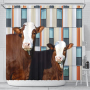 Simmental Cattle (Cow) Print Shower Curtain-Free Shipping - Deruj.com