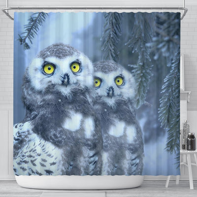 Amazing Snow Owl Bird Print Shower Curtains-Free Shipping - Deruj.com
