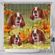 Amazing Irish Red And White Setter Print Shower Curtains-Free Shipping - Deruj.com