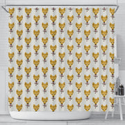 Shiba Inu Dog Pattern Print Shower Curtains-Free Shipping - Deruj.com