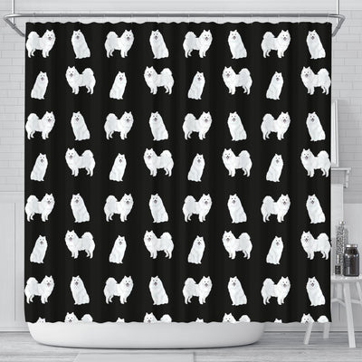 American Eskimo Dog Pattern Print Shower Curtains-Free Shipping - Deruj.com