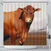 Senepol Cattle (Cow) Print Shower Curtain-Free Shipping - Deruj.com