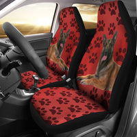 Belgian malinois Dog With Paws Print Car Seat Covers-Free Shipping - Deruj.com