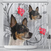 Cute Toy Fox Terrier Print Shower Curtain-Free Shipping - Deruj.com