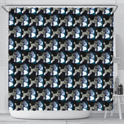 Poodle Dog Pattern Print Shower Curtains-Free Shipping - Deruj.com
