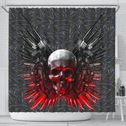 Gun And Skull Print Shower Curtains-Free Shipping - Deruj.com