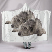 Irish Wolfhound Dog Print Hooded Blanket-Free Shipping - Deruj.com