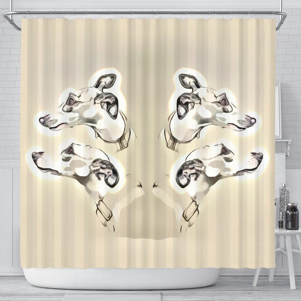 Whippet Dog Print Shower Curtain-Free Shipping - Deruj.com