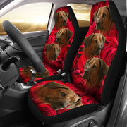 Rhodesian Ridgeback On Rose Print Car Seat Covers-Free Shipping - Deruj.com