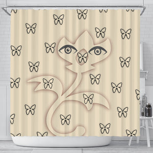Butterfly Eyes Print Shower Curtain-Free Shipping - Deruj.com