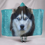 Siberian Husky Dog Print Hooded Blanket-Free Shipping - Deruj.com
