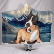 Pit Bull Terrier Print Hooded Blanket-Free Shipping - Deruj.com