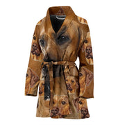 Rhodesian Ridgeback Dog Patterns Print Women's Bath Robe-Free Shipping - Deruj.com