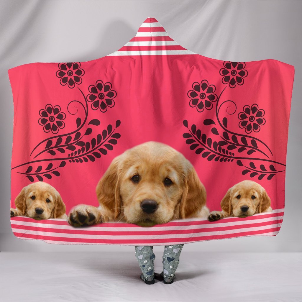 Amazing Golden Retriever Print Hooded Blanket-Free Shipping - Deruj.com