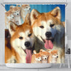 Akita Dog Print Shower Curtain-Free Shipping - Deruj.com