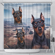 Lovely Miniature Pinscher Print Shower Curtains-Free Shipping - Deruj.com