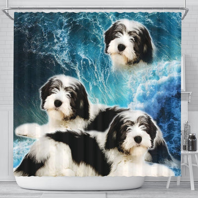 Polish Lowland Sheepdog Print Shower Curtains-Free Shipping - Deruj.com