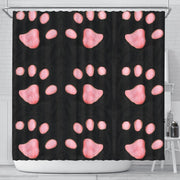 Cat Paws Print Shower Curtain-Free Shipping - Deruj.com