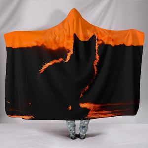 Amazing Cat Shadow Print Hooded Blanket-Free Shipping - Deruj.com