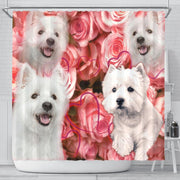 West Highland White Terrier Print Shower Curtains-Free Shipping - Deruj.com