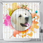 Colorful Labrador Retriever Dog Print Shower Curtain-Free Shipping - Deruj.com