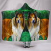 Rough Collie Dog Art Print Hooded Blanket-Free Shipping - Deruj.com