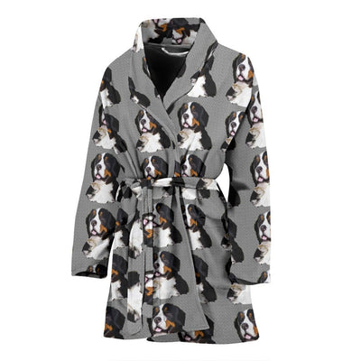 Greater Swiss Mountain Dog Pattern Print Women's Bath Robe-Free Shipping - Deruj.com