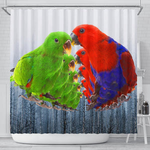 Eclectus Parrot Print Shower Curtains-Free Shipping - Deruj.com