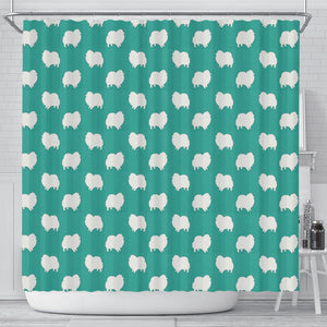 Pomeranian Dog Pattern Print Shower Curtains-Free Shipping - Deruj.com