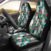 Old English Sheepdog Floral Print Car Seat Covers-Free Shipping - Deruj.com