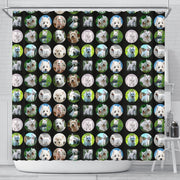 West Highland White Terrier In Lots Print Shower Curtain-Free Shipping - Deruj.com