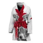 Beagle Dog Print Women's Bath Robe-Free Shipping - Deruj.com
