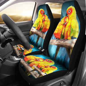 Sun Conure (The Sun Parakeet) Parrot Print Car Seat Covers-Free Shipping - Deruj.com