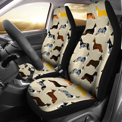 Cardigan Welsh Corgi Pattern Print Car Seat Covers-Free Shipping - Deruj.com