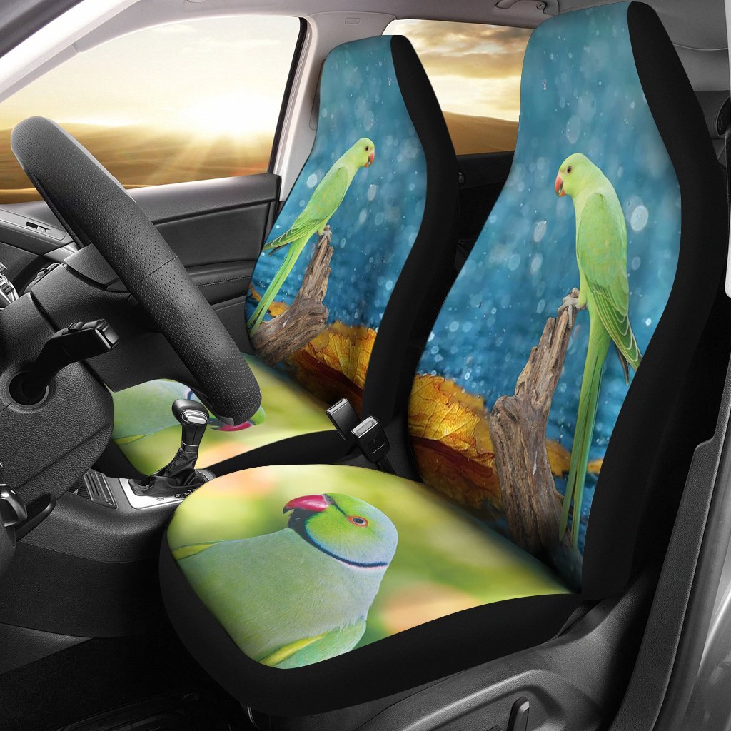 Rose-Ringed Parakeet Print Car Seat Covers- Free Shipping - Deruj.com