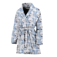 Kuvasz Dog Pattern Print Women's Bath Robe-Free Shipping - Deruj.com