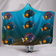 Acanthurus Achilles Fish Print Hooded Blanket-Free Shipping - Deruj.com