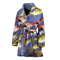 Seluang Fish Print Women's Bath Robe-Free Shipping - Deruj.com