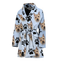 Cairn Terrier Patterns Print Women's Bath Robe-Free Shipping - Deruj.com
