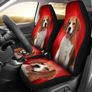 Amazing Beagle Dog Red Print Car Seat Covers-Free Shipping - Deruj.com