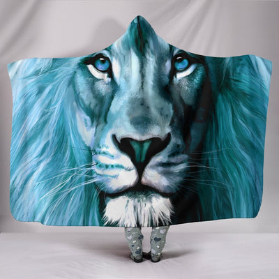 Lion Art Print Limited Edition Hooded Blanket-Free Shipping - Deruj.com