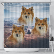 Icelandic Sheepdog Print Shower Curtains-Free Shipping - Deruj.com