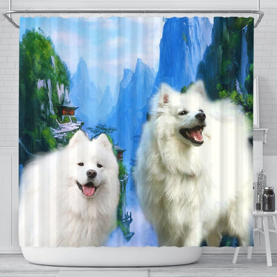American Eskimo Print Shower Curtains-Free Shipping - Deruj.com